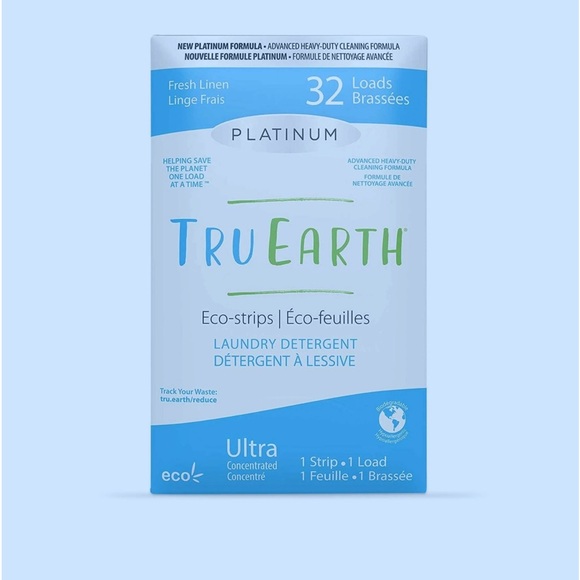 Tru Earth Platinum‎ Eco-Strips Laundry Detergent 32 Loads Fresh Linen - Picture 1 of 7